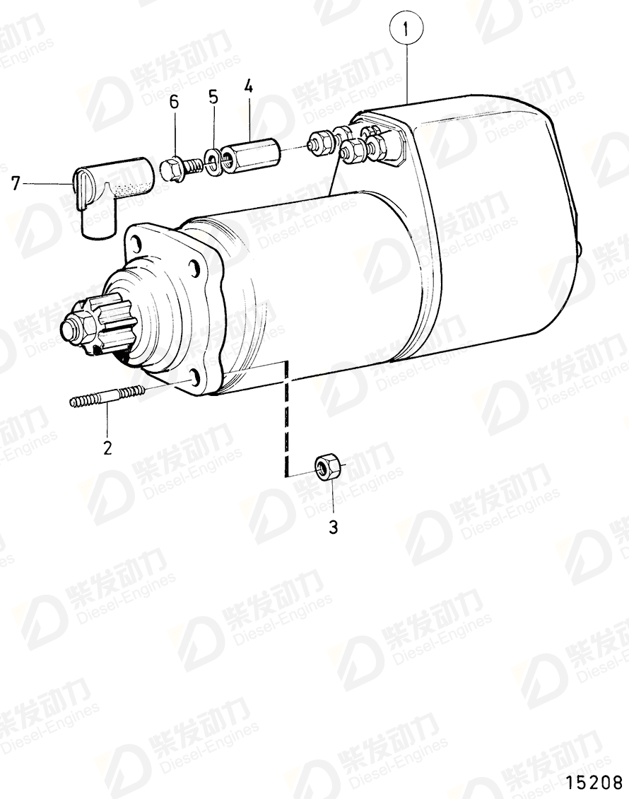 VOLVO Spacer nut 857180 Drawing